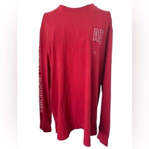 American Eagle Long Sleeve Cotton Tee, Red, Size L, NWOT